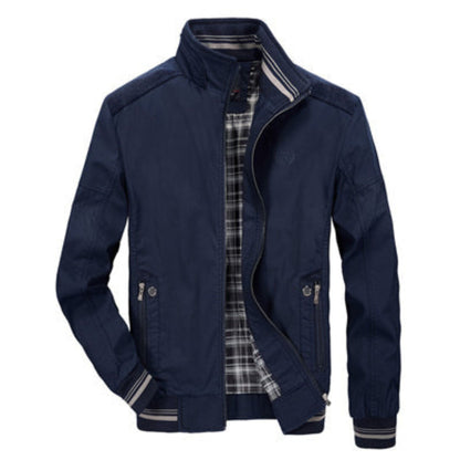 Men's Windproof Zip-Up Sporty Bomber Jacket