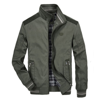 Herren Bomberjacke Winddicht Zip Up Sportlich - IdealeKleiden