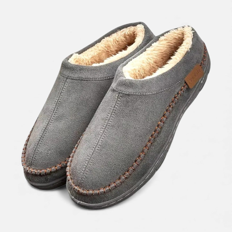 Warm Men's Slippers Non-Slip Fleece