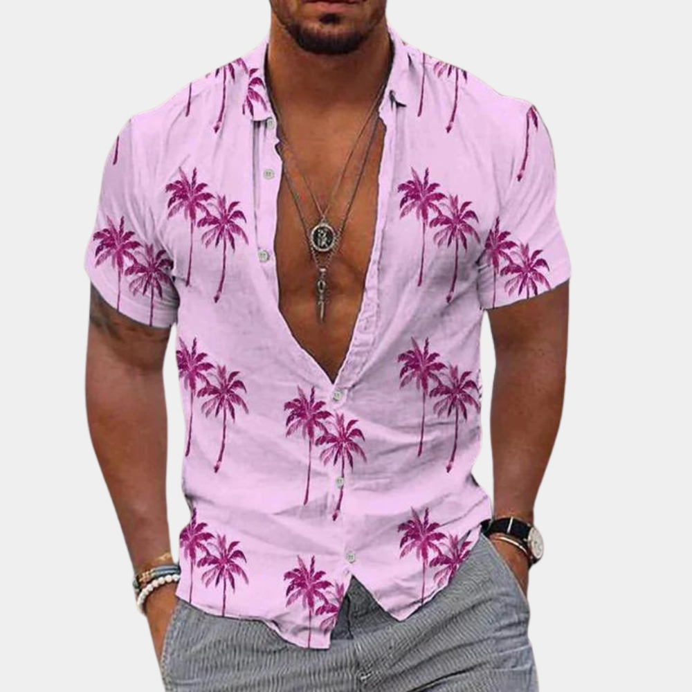 Men's Short Sleeve Hawaiian Style Summer Shirt