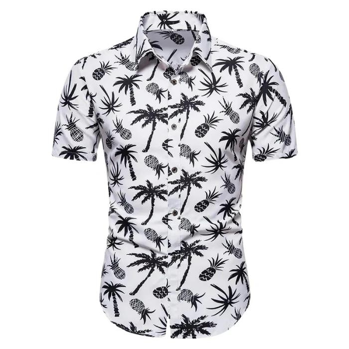 Summer Polo Shirt Hawaii Print