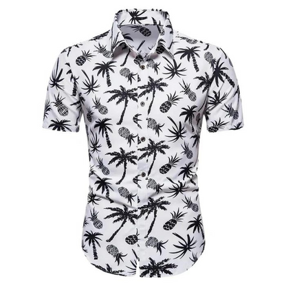Summer Polo Shirt Hawaii Print