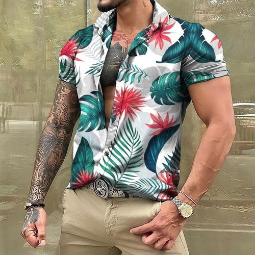 Men's Printed Short-Sleeved Hawaiian Shirt