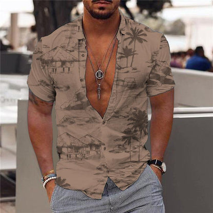 Men's Short Sleeve Summer Hawaiian Shirt