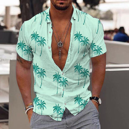 Summer Shirt Short Sleeve Hawaiian Design Modern