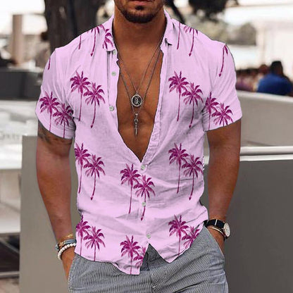 Summer Shirt Short Sleeve Hawaiian Design Modern