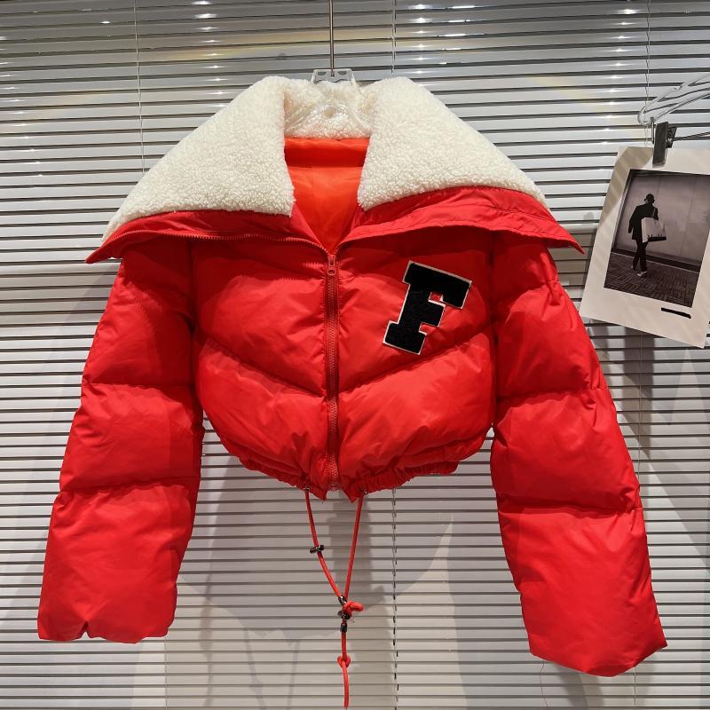 Retro Parka Cropped Jacket for Women