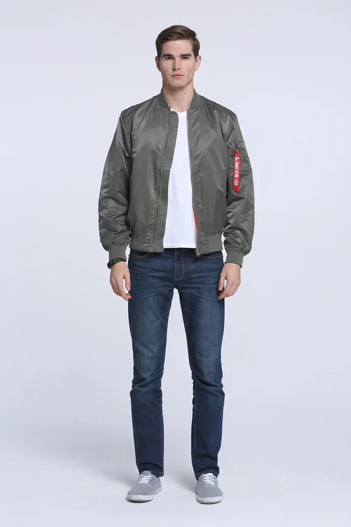 Lederbomberjacke Cool Vintage Look - IdealeKleiden