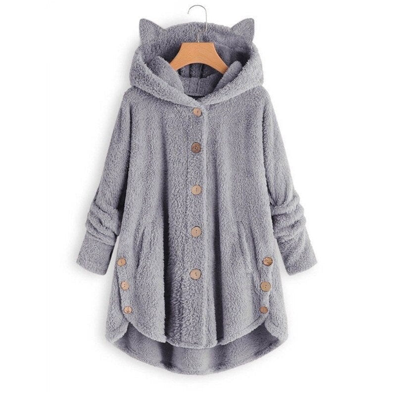 Soft Cat Jacket Plush Lined Warm