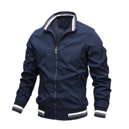 Men's Bomber Jacket Modern Striped Design