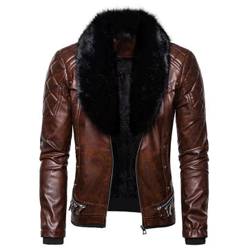 Elegant Men's Leather Jacket Luxury Quality