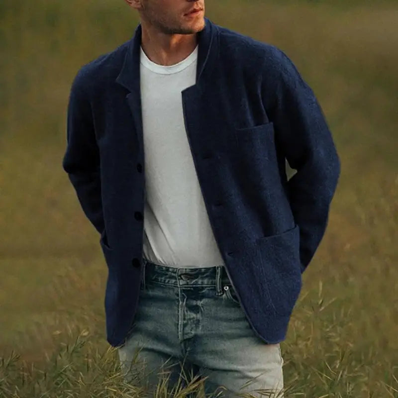 Herren Cardigan Slim Fit Tailliert