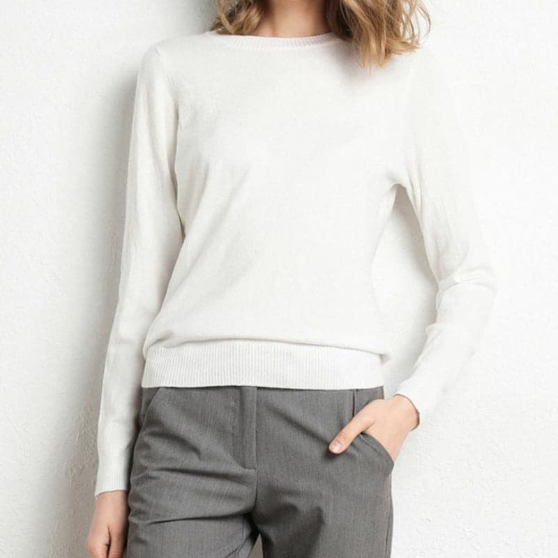 Soft Sweatshirt Women Round Neck Long Sleeve