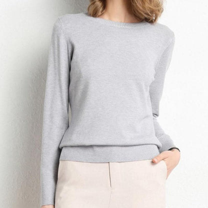 Soft Sweatshirt Women Round Neck Long Sleeve