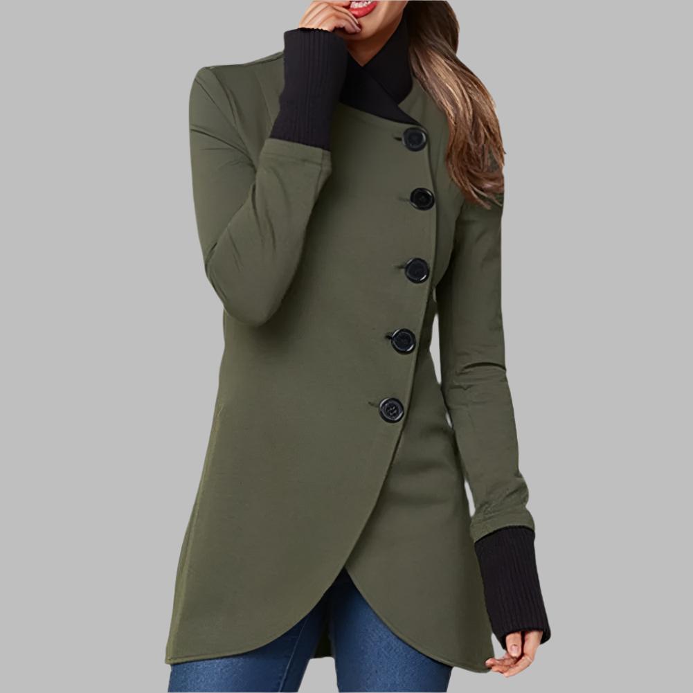 Elegant Women's Jacket With High Collar
