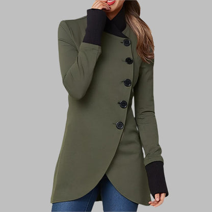 Elegant Women's Jacket With High Collar