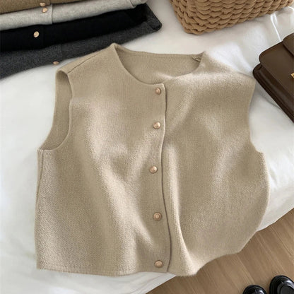 Women's Sleeveless Button-Down Vest