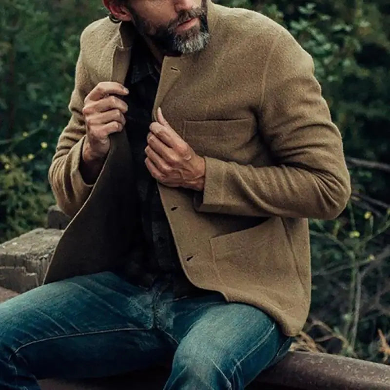 Herren Cardigan Slim Fit Tailliert