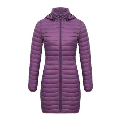 Slim winter jacket zipper hood cotton