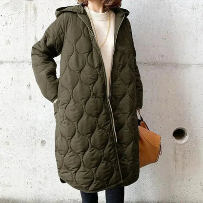 Elegant Women's Coat Long Slim Modern Style