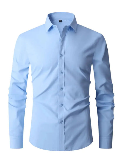Men's Shirt Long Sleeve Wrinkle-Free Modern