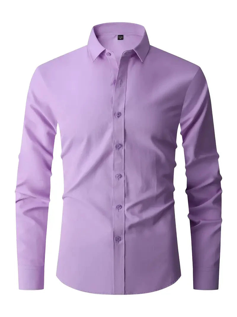 Men's Shirt Long Sleeve Wrinkle-Free Modern