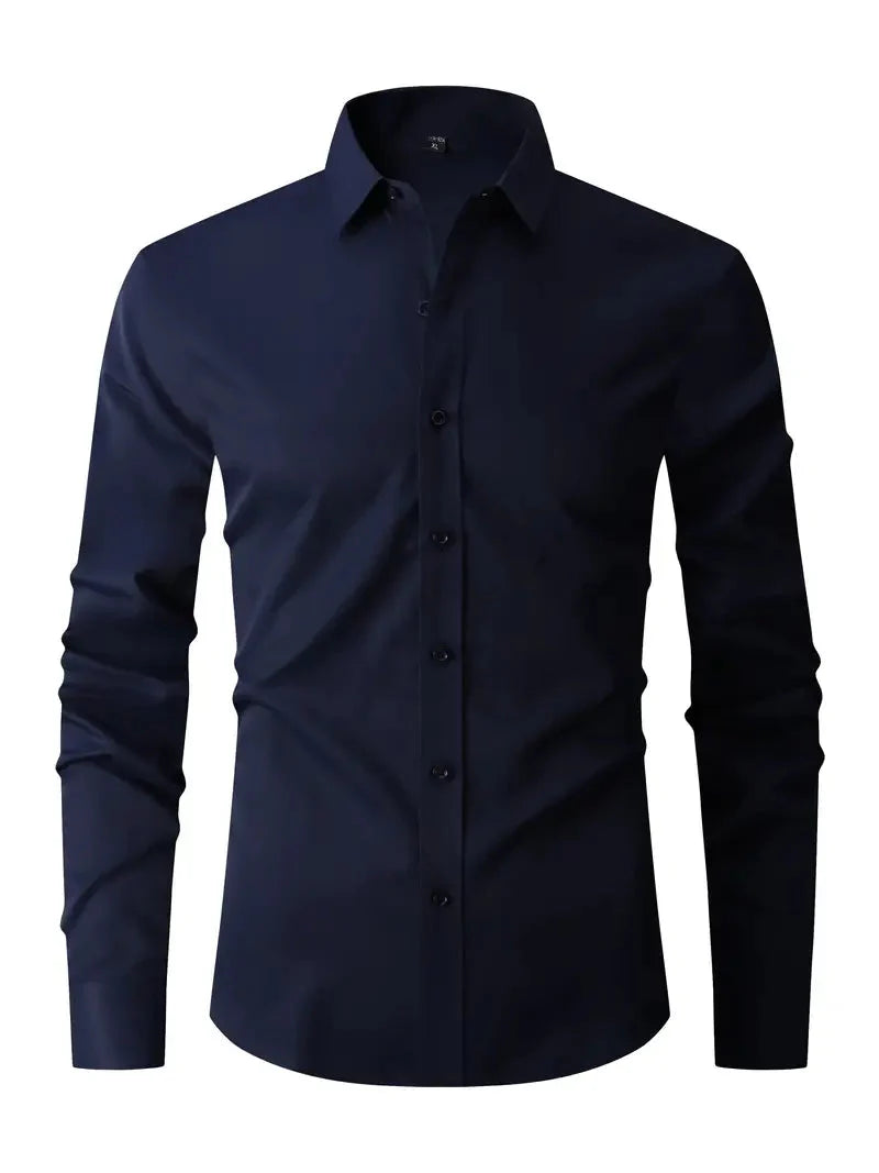 Men's Shirt Long Sleeve Wrinkle-Free Modern