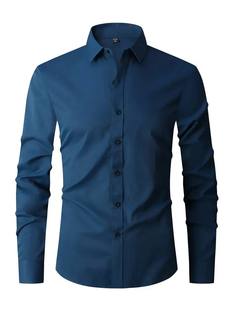 Men's Shirt Long Sleeve Wrinkle-Free Modern
