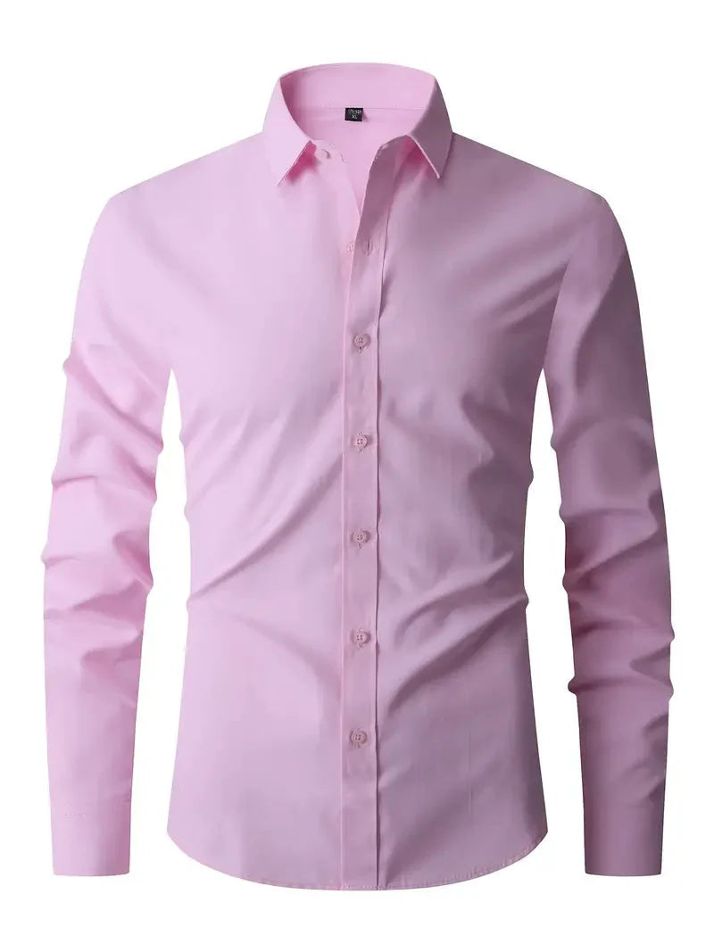 Men's Shirt Long Sleeve Wrinkle-Free Modern