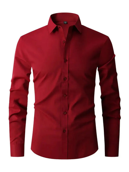 Men's Shirt Long Sleeve Wrinkle-Free Modern