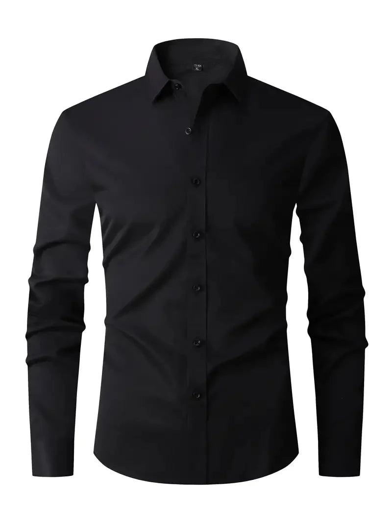 Men's Shirt Long Sleeve Wrinkle-Free Modern