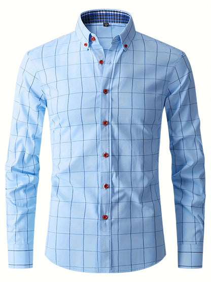 Herren Oxford Hemd Slim Fit Langarm - IdealeKleiden