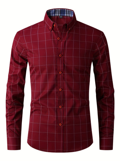 Men's Oxford Shirt Slim Fit Long Sleeve