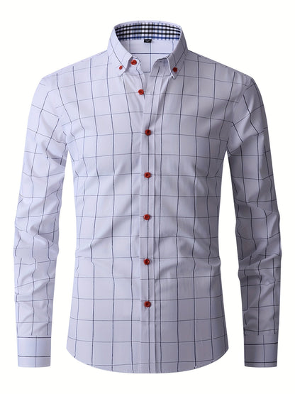 Men's Oxford Shirt Slim Fit Long Sleeve
