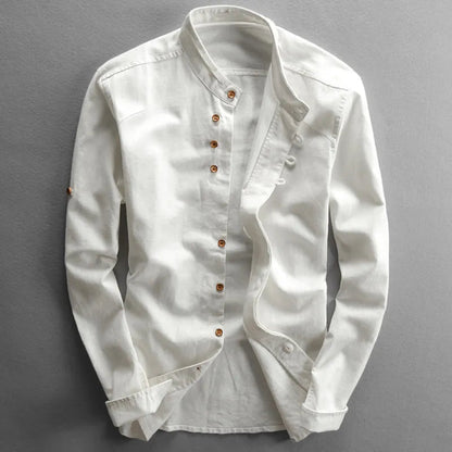 Herren Hemd Langarm Klassisch Japan Style - IdealeKleiden