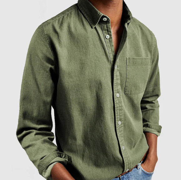Men's Long-Sleeved Cotton Classic Shirt