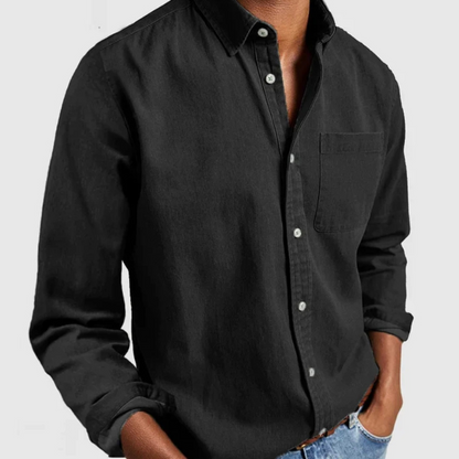 Men's lightweight long-sleeve cotton shirt