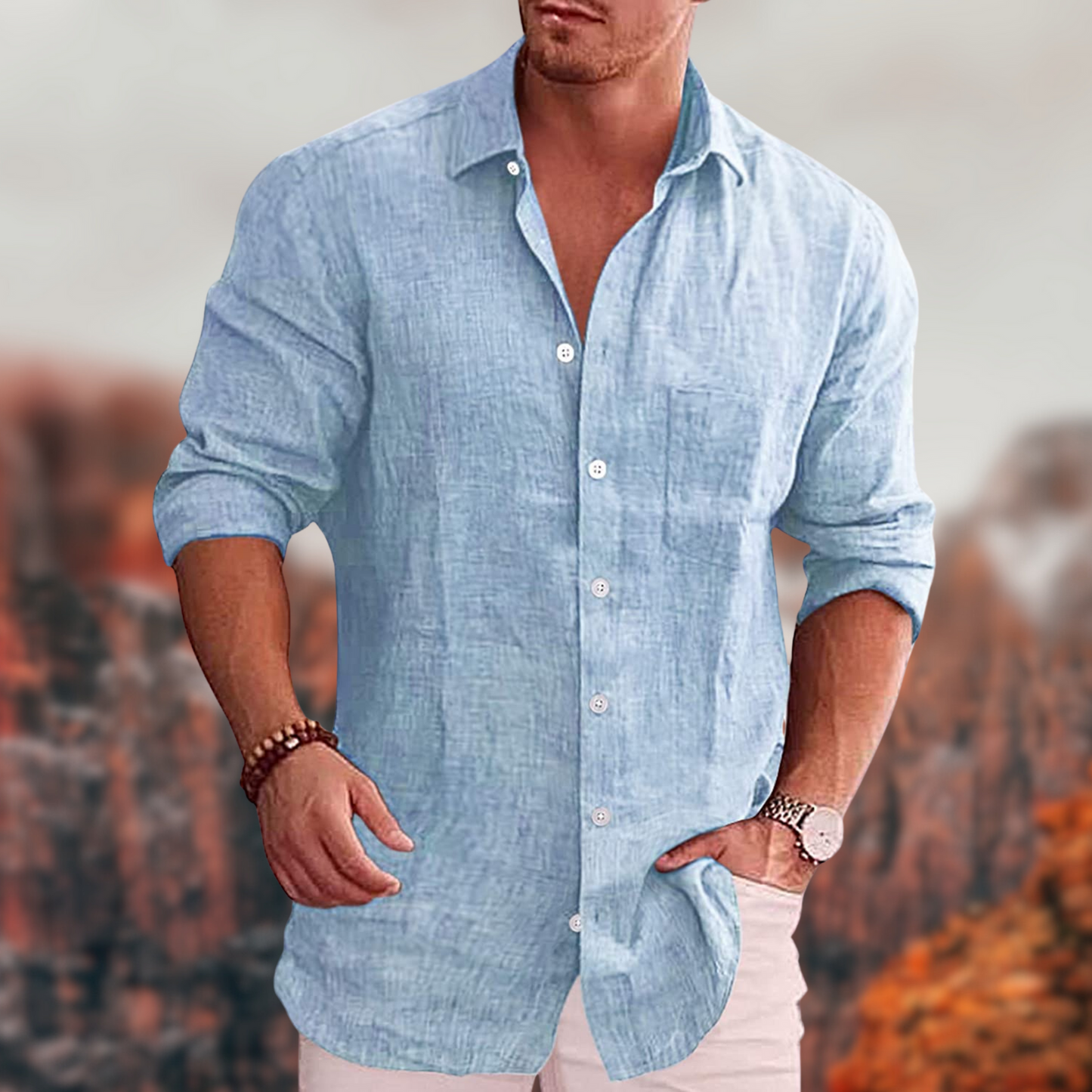 Men's Shirt Casual Long Sleeve Modern