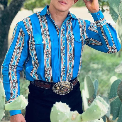 Men's Western Style Long Sleeve Shirt