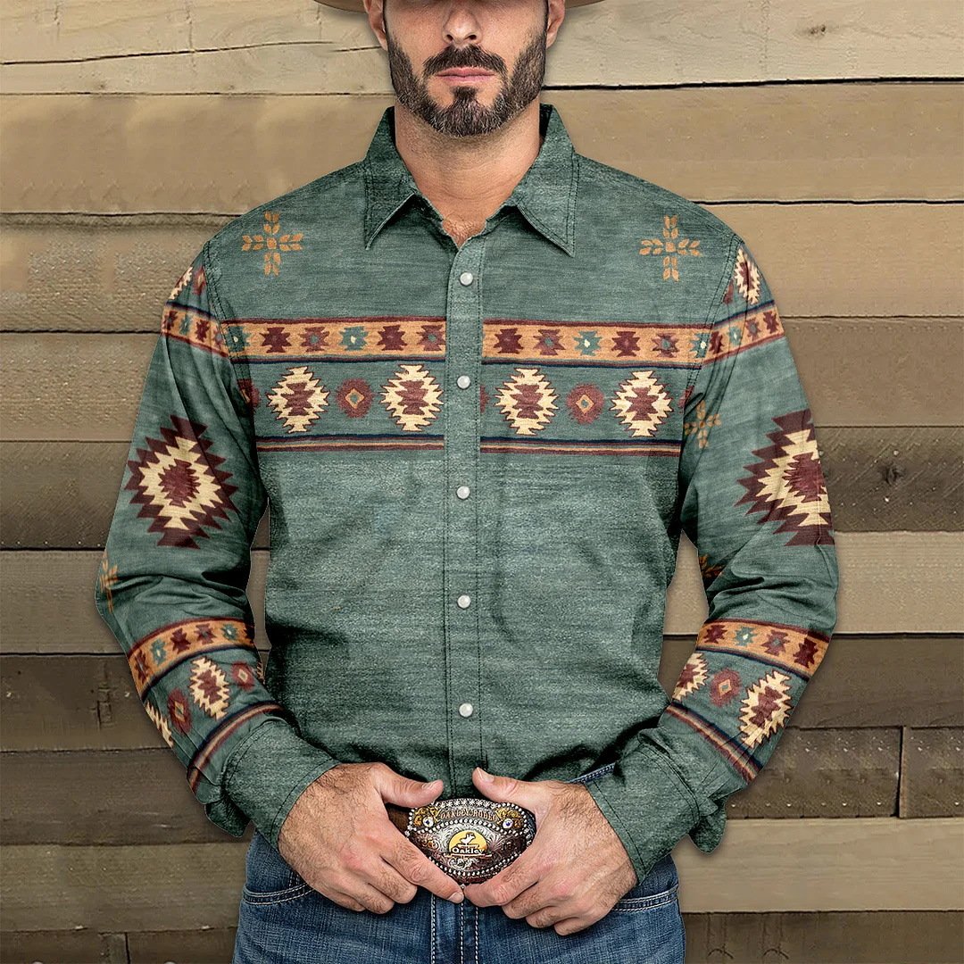 Men's Western Style Long Sleeve Shirt