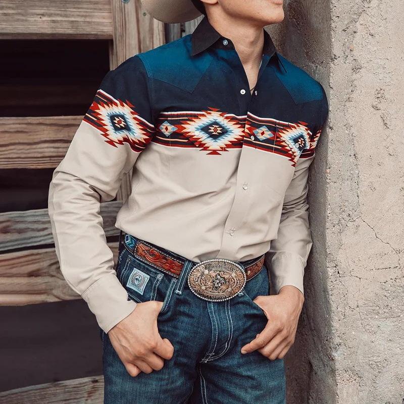 Men's Western Style Long Sleeve Shirt