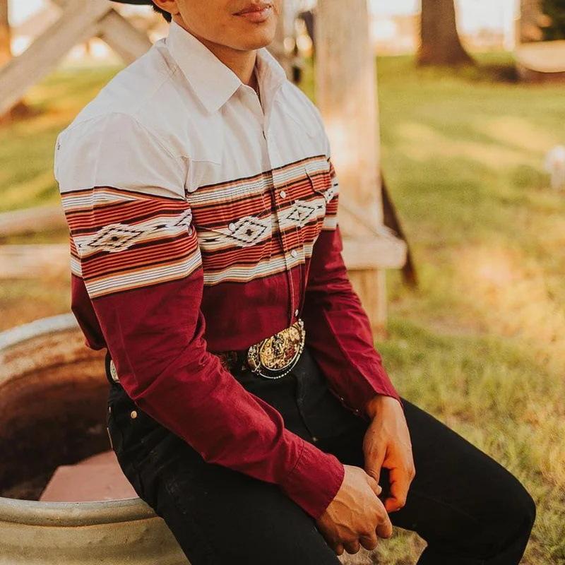 Men's Western Style Long Sleeve Shirt