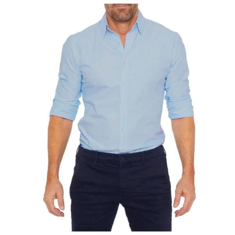 Elegant Men's Long-Sleeve Wrinkle-Free Shirt
