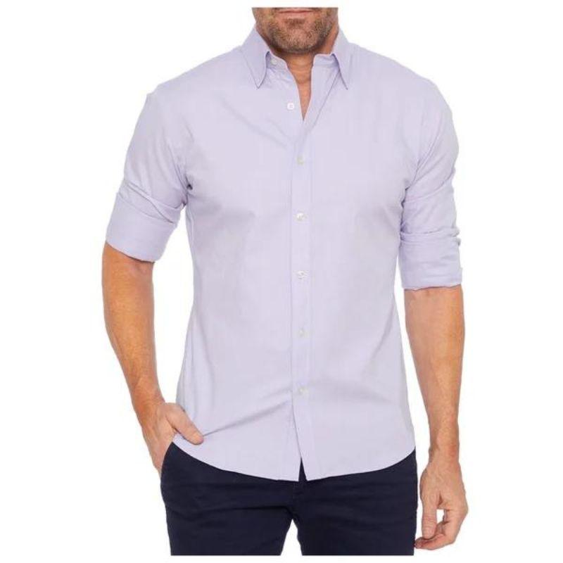 Elegant Men's Long-Sleeve Wrinkle-Free Shirt