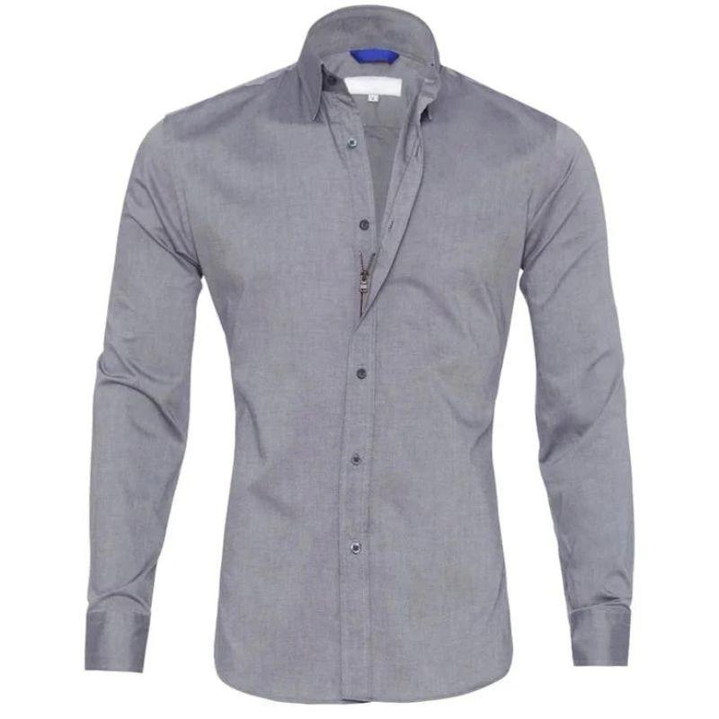 Elegant Men's Long-Sleeve Wrinkle-Free Shirt