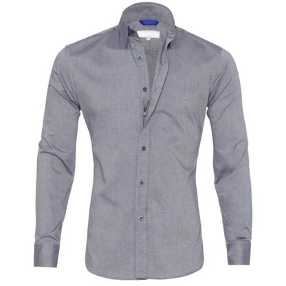 Elegant Men's Long-Sleeve Wrinkle-Free Shirt