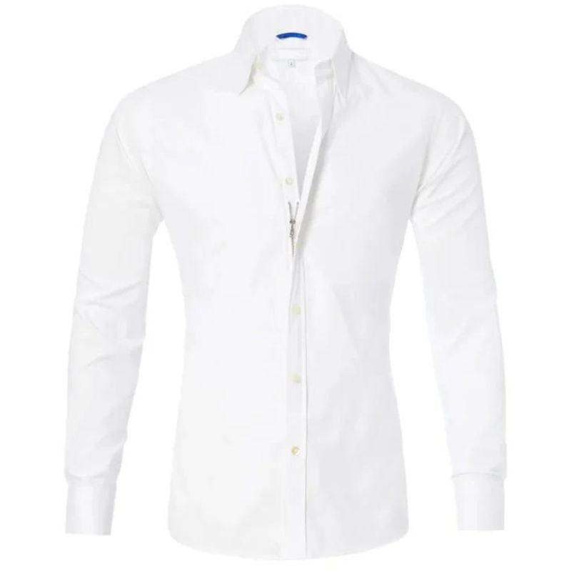 Elegant Men's Long-Sleeve Wrinkle-Free Shirt