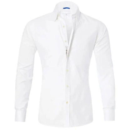 Elegant Men's Long-Sleeve Wrinkle-Free Shirt