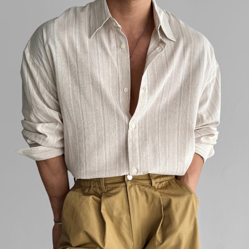 Men's Long-Sleeve Shirt Classic Modern