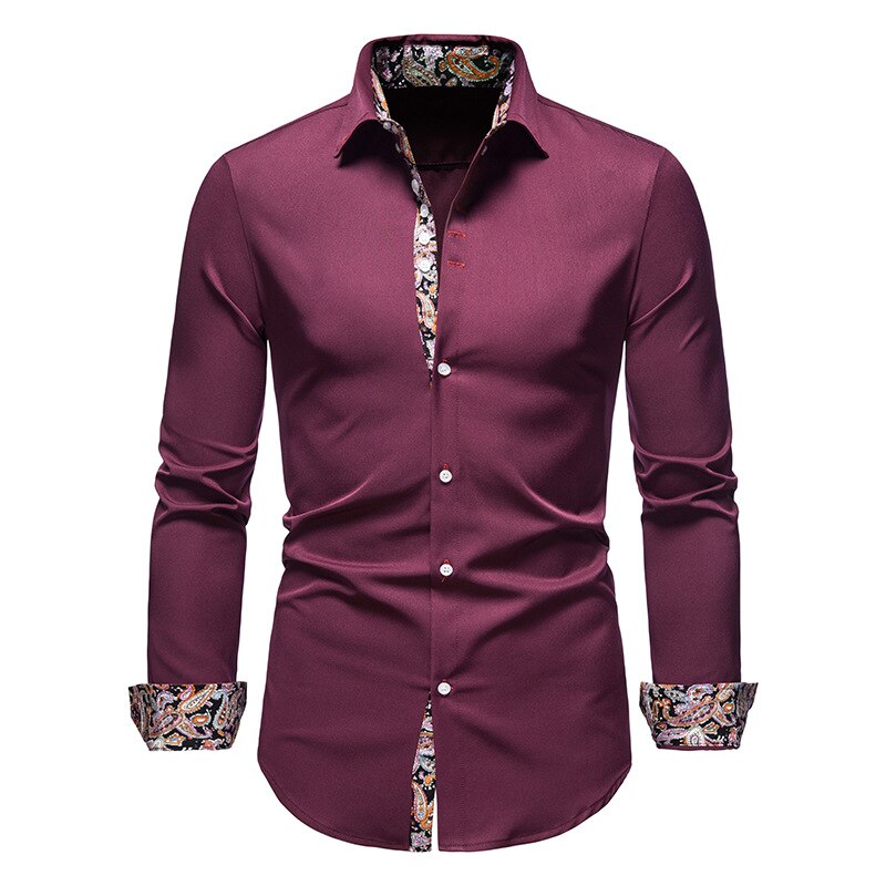 Men's Classic Long-Sleeve Button-Down Shirt